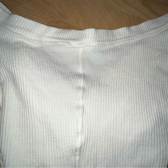 Women's Intimately Free People Cream Long Sleeve Waffle Knit Bodysuit - Picture 9 of 9